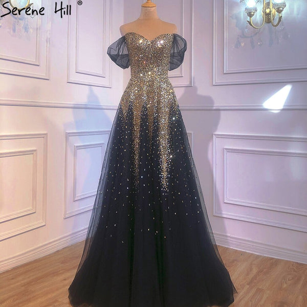 Designer Black Gold Trumpet Mermaid Beaded long prom dress Evening Gow –  Frugal Mughal